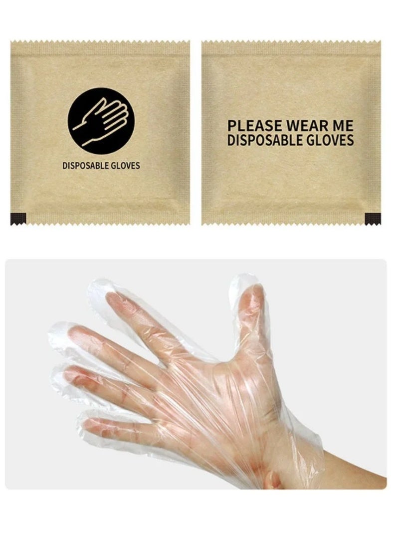 50 Pcs Of Individually Packaged Transparent Gloves, Food-Grade Safety Gloves For Dining And Food Preparation - Image 1